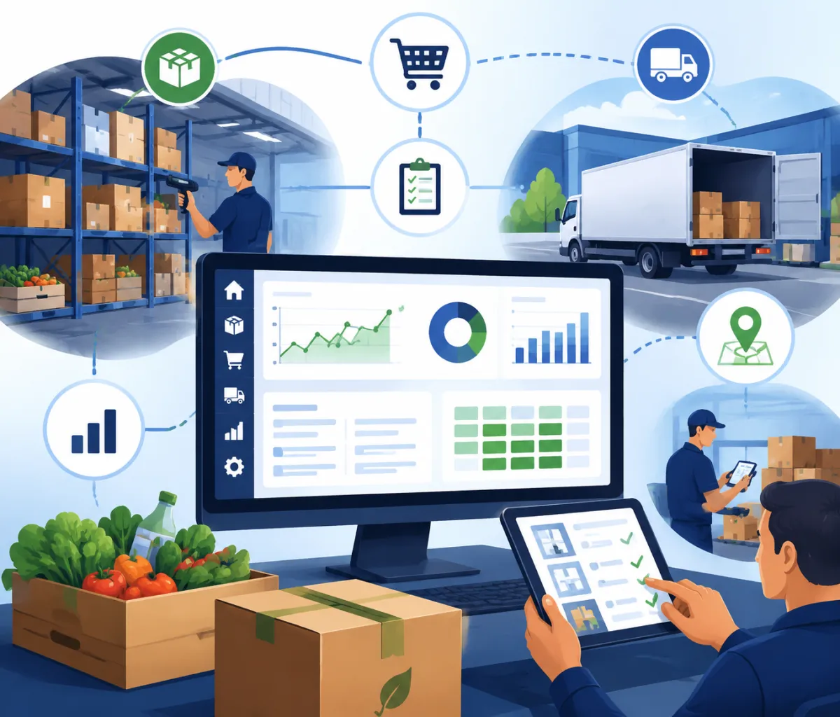Sistema para distribuidora de alimentos controle completo e gestão eficiente em tempo real