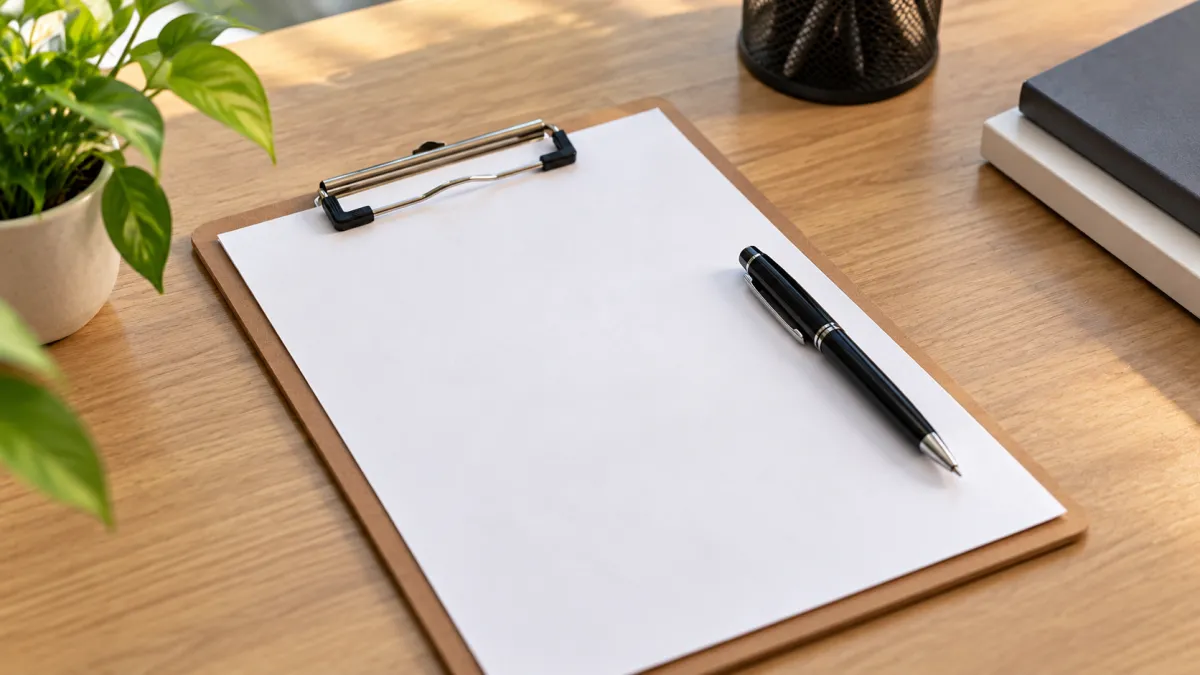 Mesa de Trabalho Minimalista com Prancheta