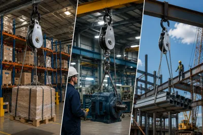 Roldana com Gancho Vantagens Para Movimentação Industrial