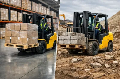 Influência da estabilidade da pneus para empilhadeira.