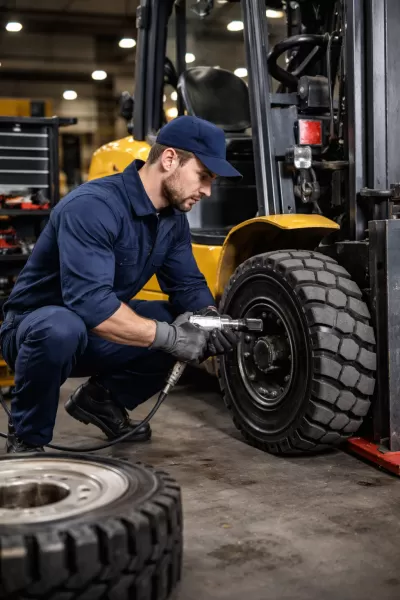 Onde comprar pneu para empilhadeira com garantia ?