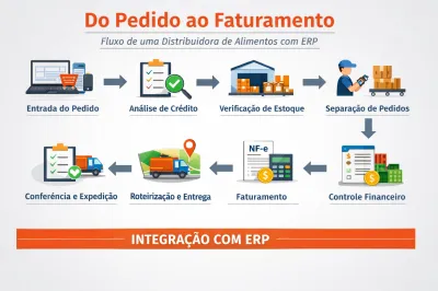 Do pedido ao faturamento: o fluxo completo de uma distribuidora de alimentos usando ERP (passo a passo real)