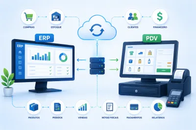 Sistema Gestor Web:  Integração com ERP e PDV