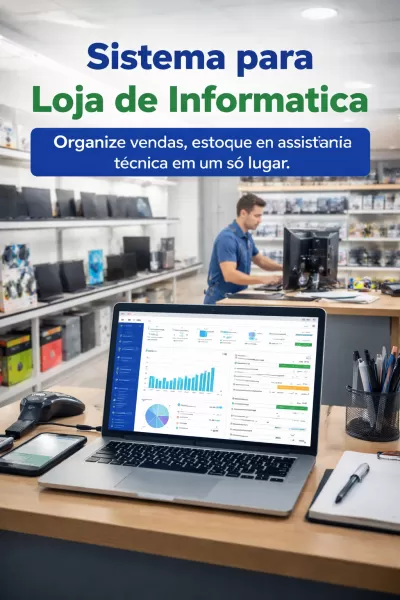 Sistema para loja de informática: como organizar vendas, estoque e assistência técnica em um só lugar