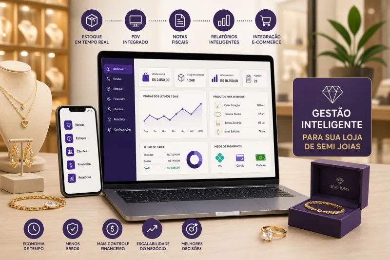 Sistema para loja de semi joias: como automatizar seu estoque e faturamento facilmente