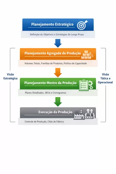 Planejamento Agregado de Produção vs. Planejamento Mestre: diferenças, integrações e impactos no PCP