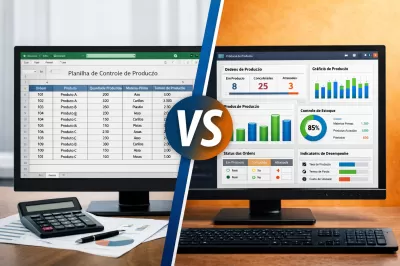Planilha vs software de controle de produção
