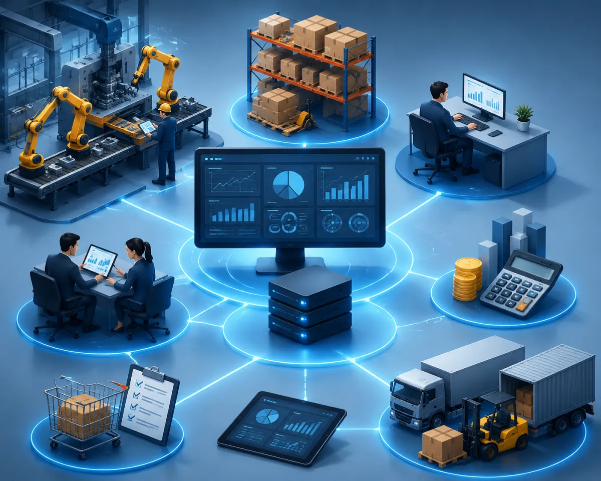 Sistema ERP industria na integração de setores e melhoria da gestão empresarial