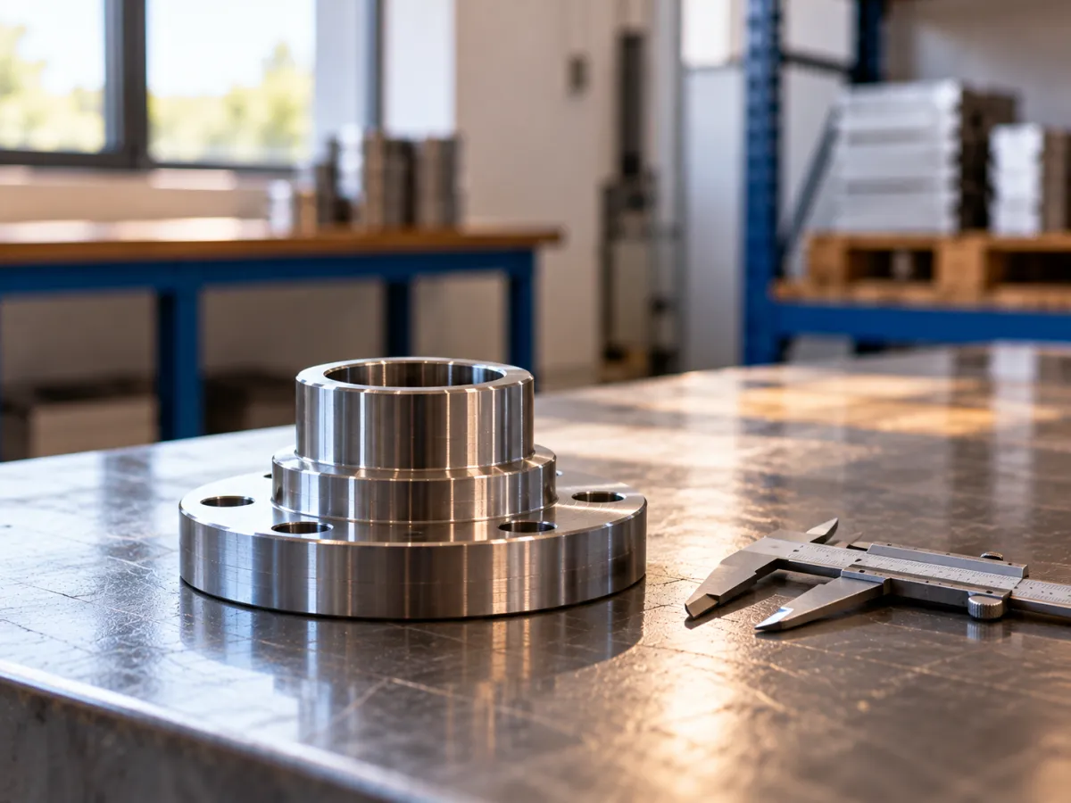 Inspeção Industrial com Flange e Paquímetro