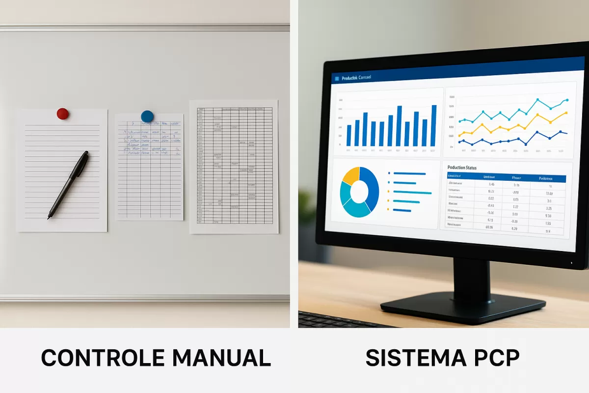 Diferenças Entre Controle Manual e Uso de Um Sistema PCP