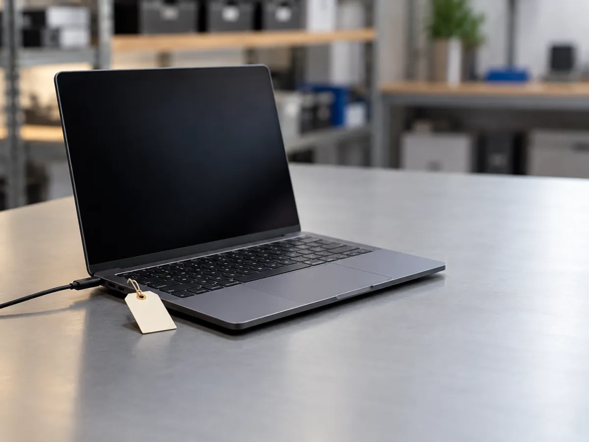 Laptop em bancada
