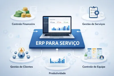 ERP para Serviço: Como Controlar Financeiro, Clientes e Equipe em Um Só Lugar