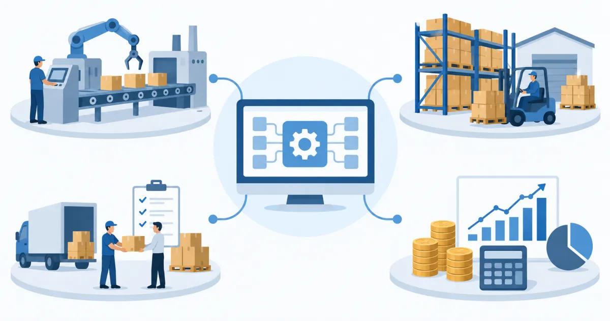 ERP Industrial: Como Integrar Produção, Estoque, Compras e Financeiro