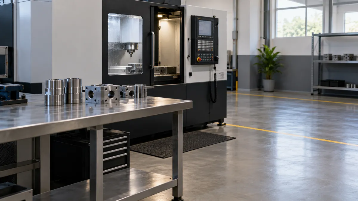 Oficina CNC Industrial Moderna