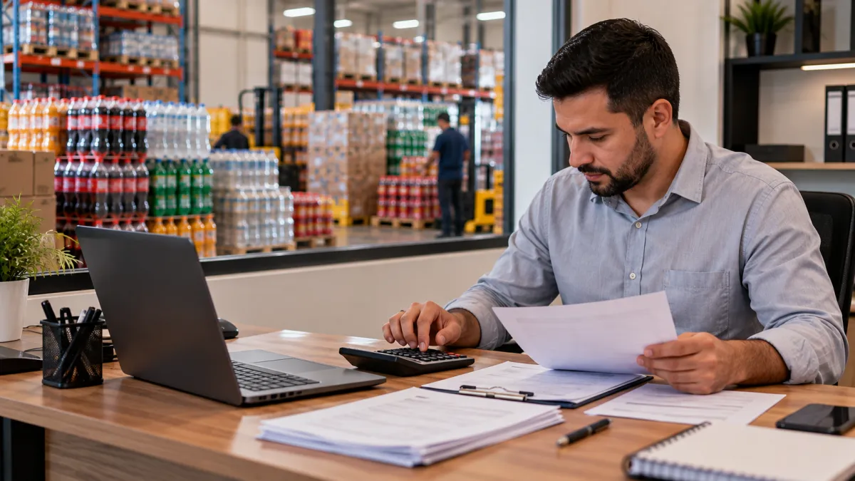gestor de distribuidora analisando os resultados comerciais