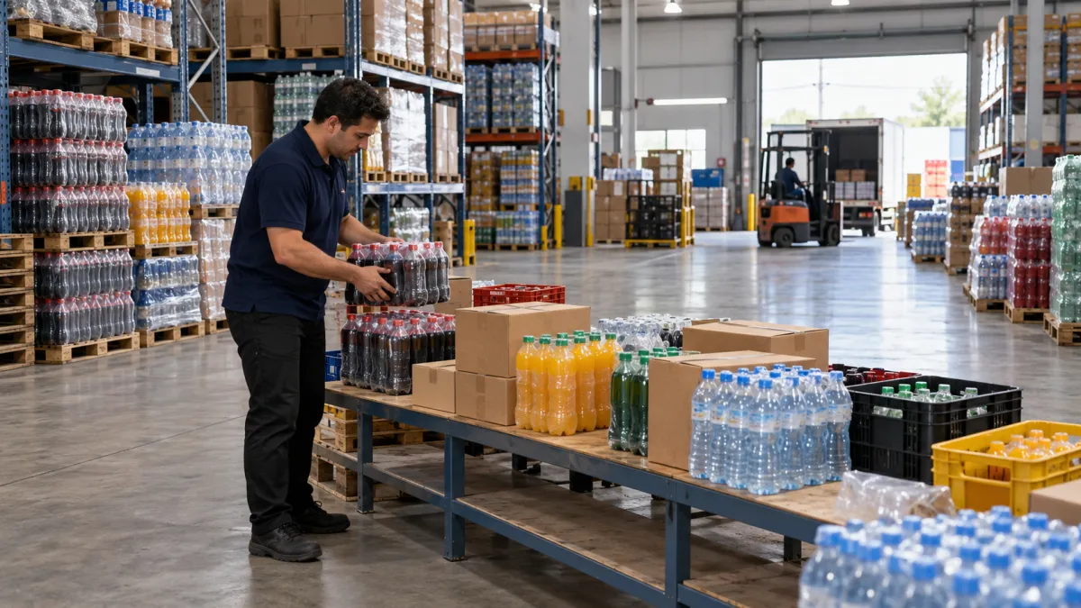 Separação organizada dos pedidos de bebidas