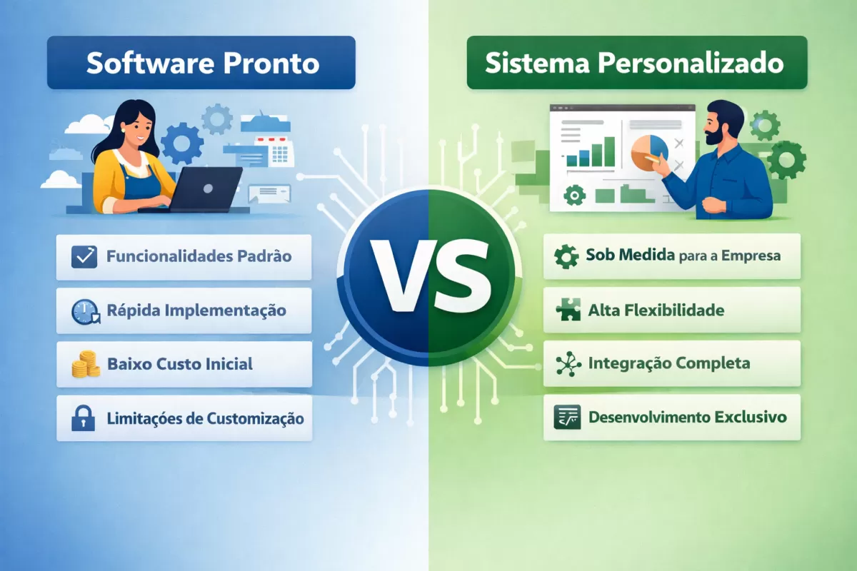 Sistema personalizado vs software pronto: qual a melhor escolha para sua empresa?
