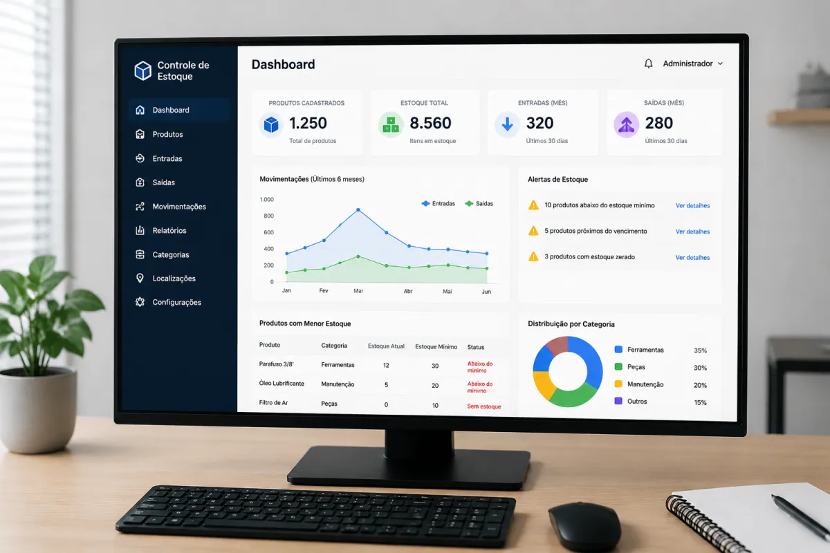 Controle de Estoque Sistema com Automação Inteligente para Empresas