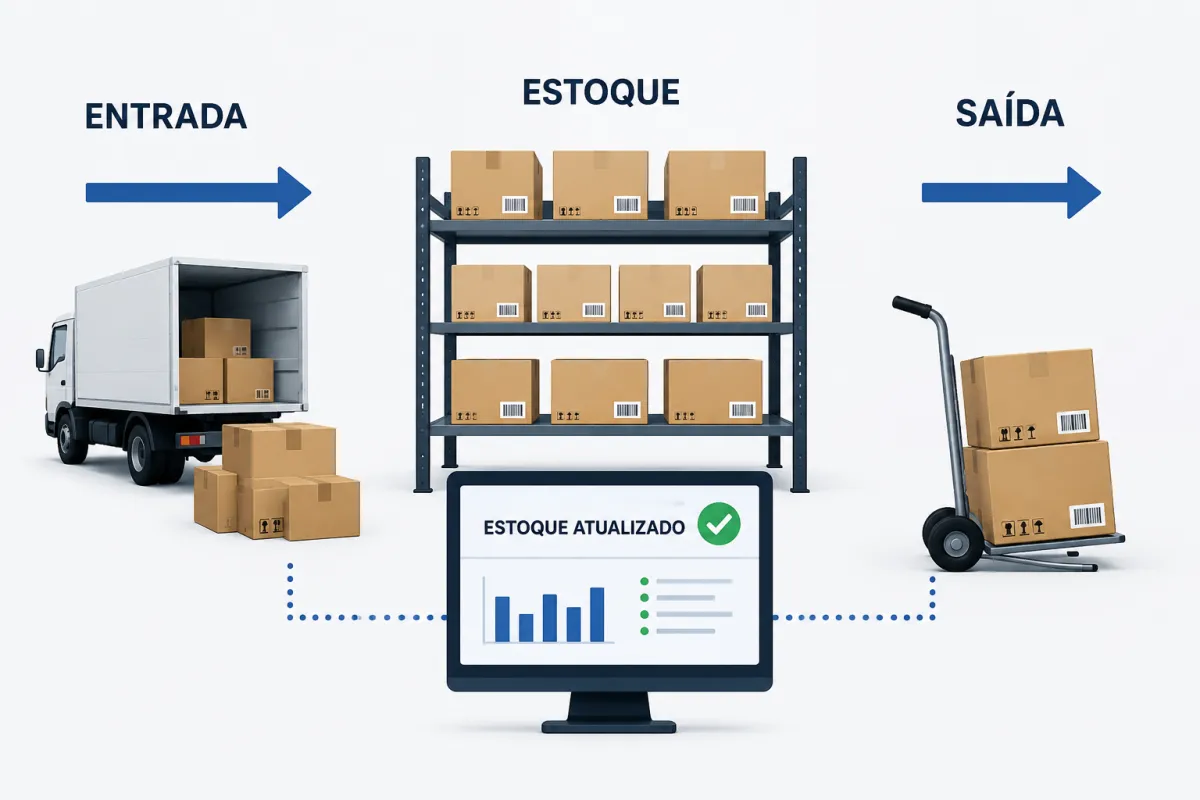 Controle de Estoque Entrada e Saída com Relatórios Automáticos