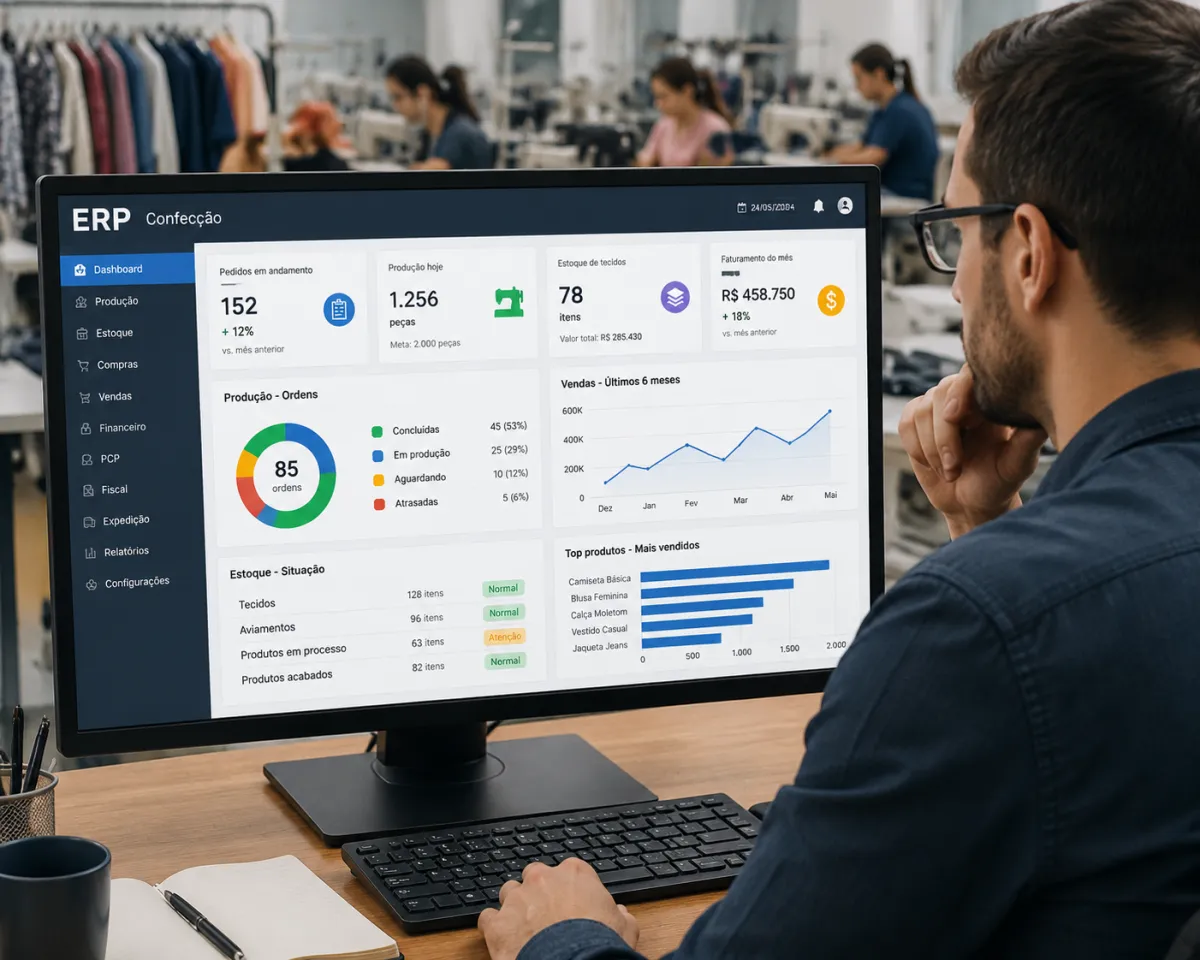 ERP para Confecção: O Que É, Como Funciona e Quais os Benefícios para sua Empresa