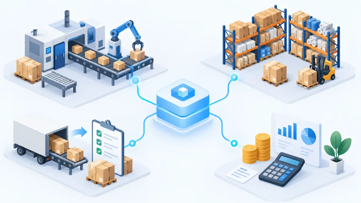 ERP Industrial: Como Integrar Produção, Estoque, Compras e Financeiro