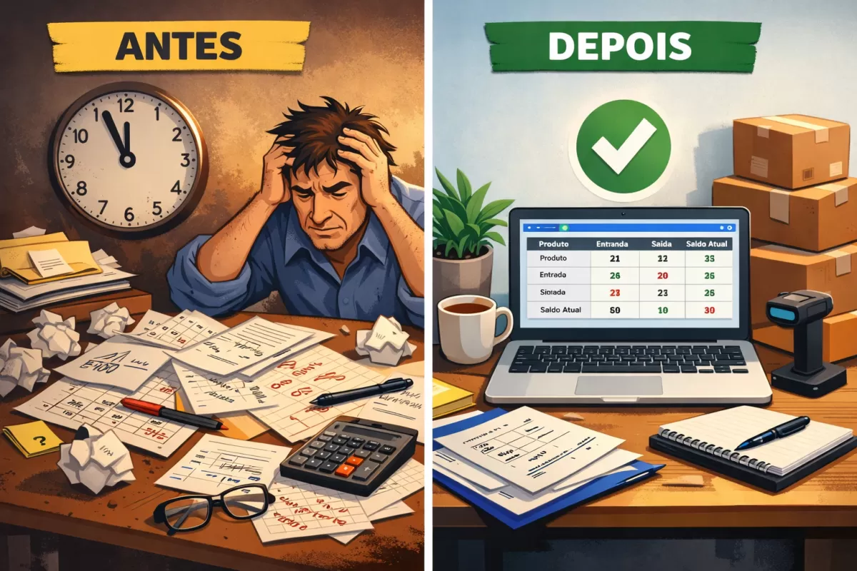 Controle de Estoque de Entrada e Saída: Faça em Minutos, Não em Horas