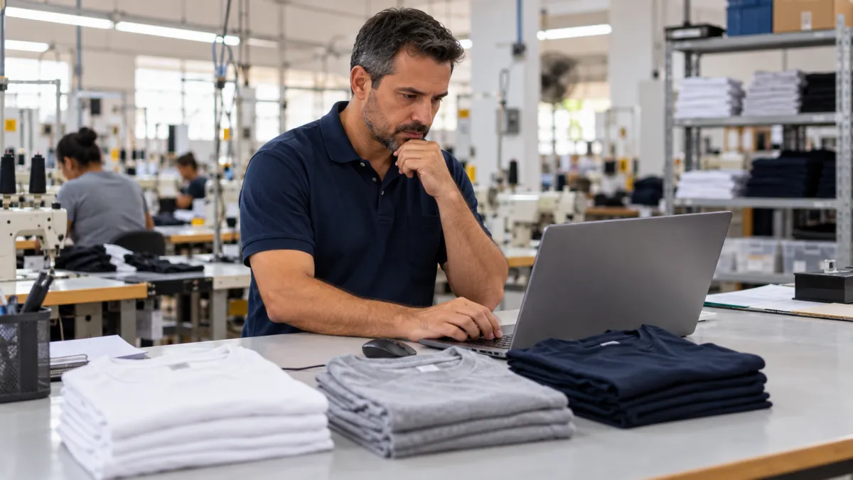 Supervisor de produção acompanhando as informações de fabricação