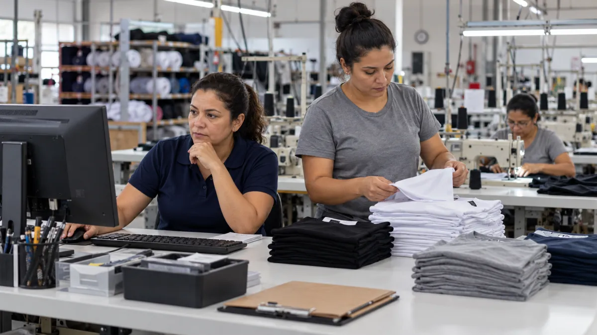 Separação de peças aprovadas e peças para retrabalho