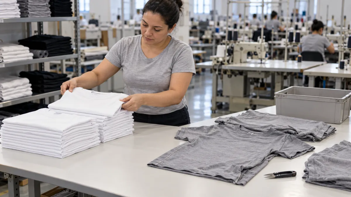 Separação de peças aprovadas e peças para retrabalho
