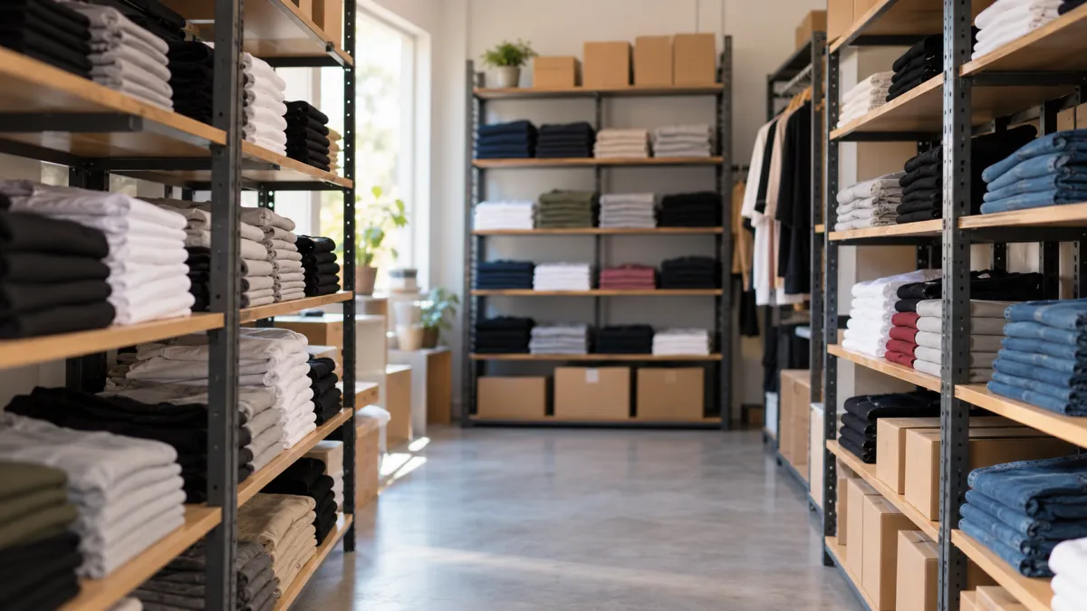 Almoxarifado Organizado de Roupas