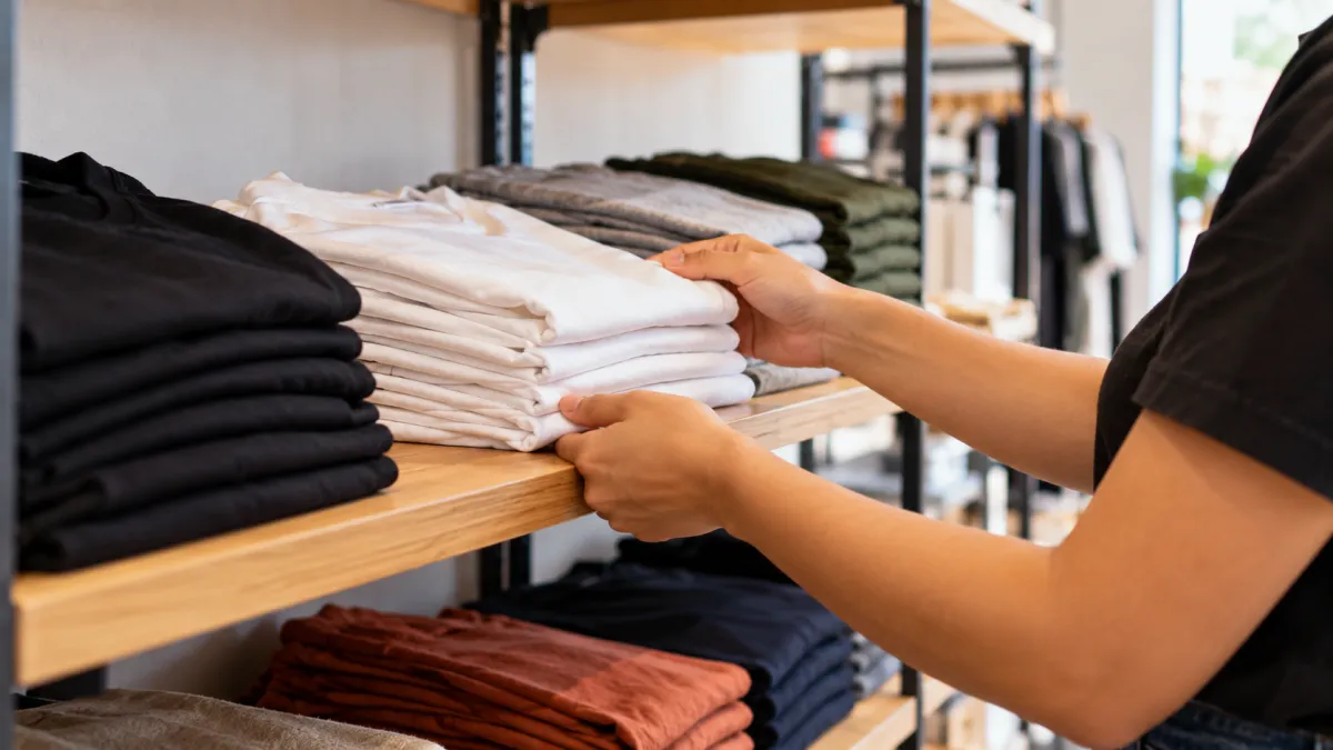Organização de Roupas na Loja
