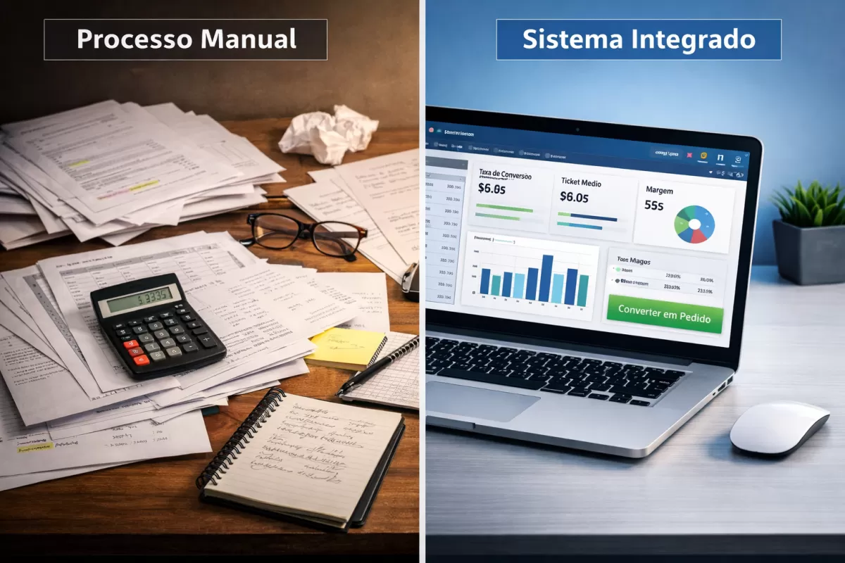 Sistema de Orçamento Integrado: Do Orçamento à Venda em Poucos Cliques