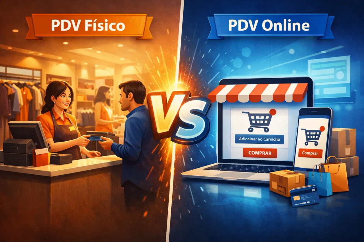 Diferença entre PDV físico e PDV online
