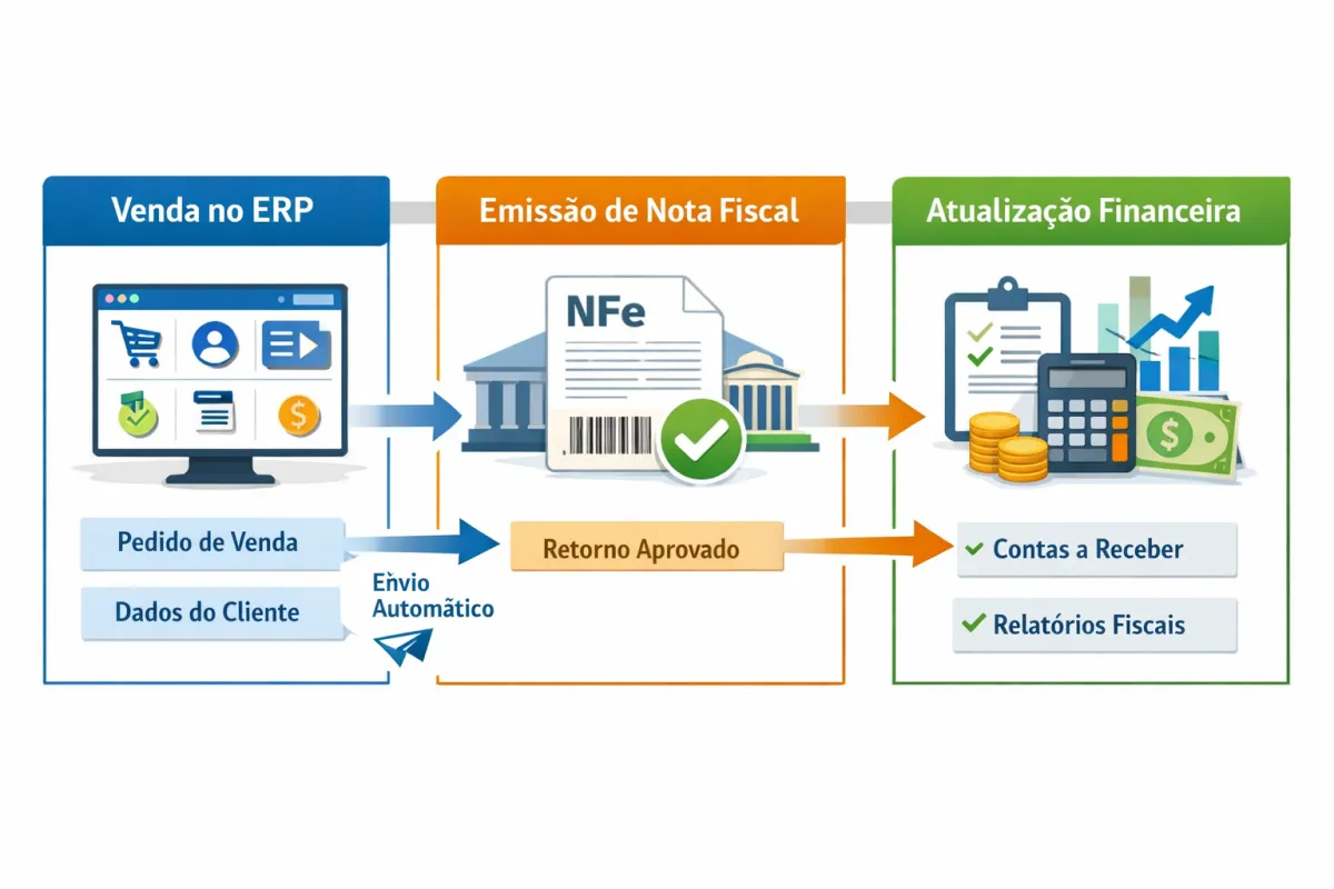 Integração de sistema de nota com ERP: como funciona