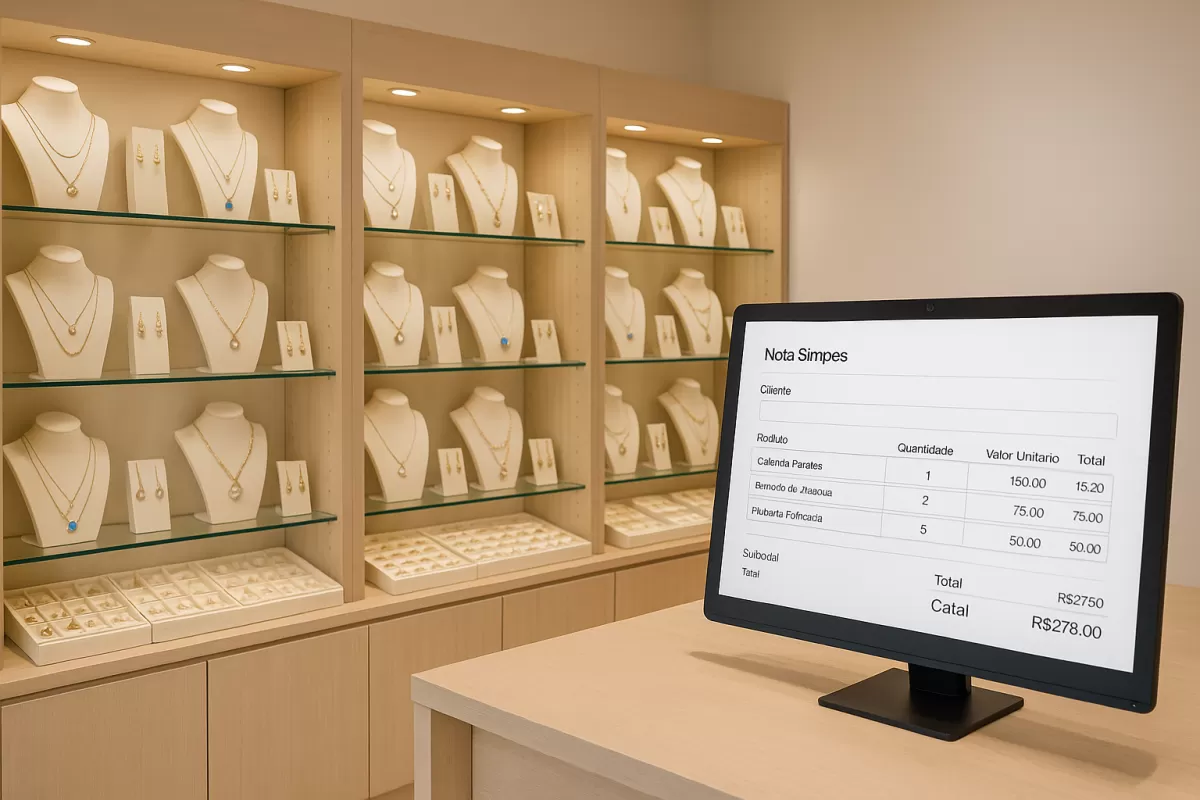 Como um sistema de nota ajuda lojas de semijoias a organizar as vendas