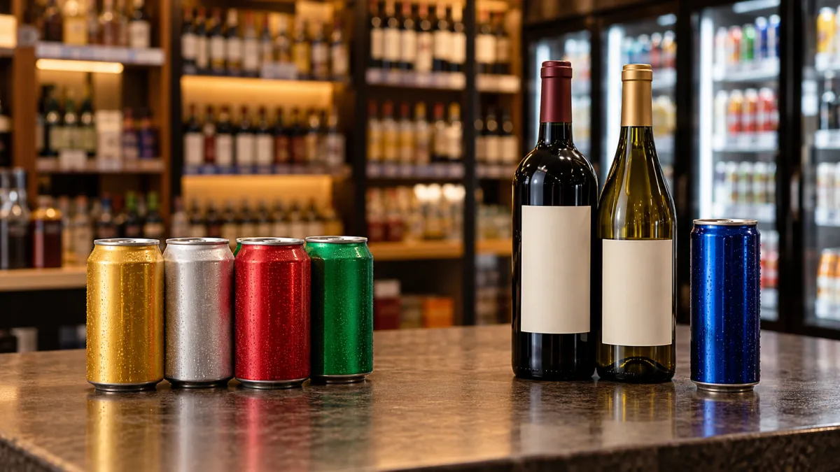 Comparação de bebidas com diferentes margens