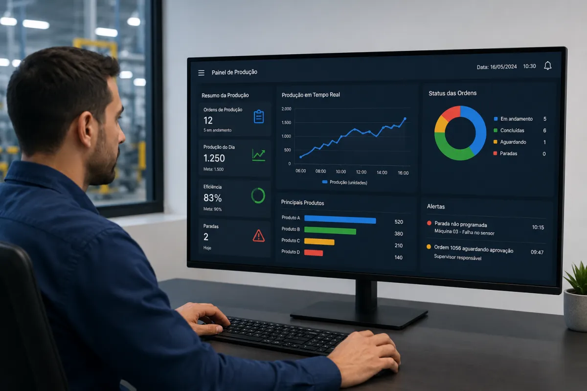 Software de Produção Industrial: Controle Total da Sua Fábrica