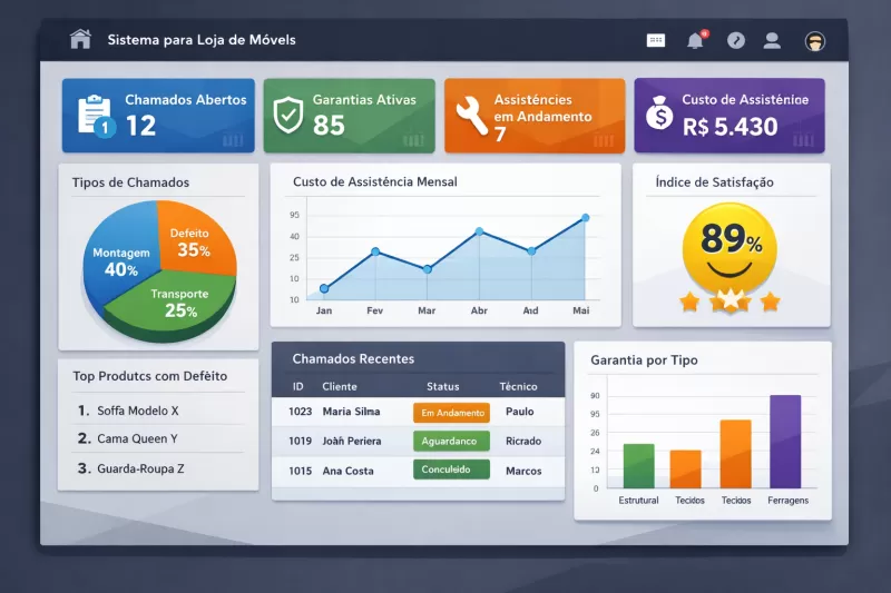 Sistema para Loja de Móveis com Gestão de Garantias e Assistência Técnica