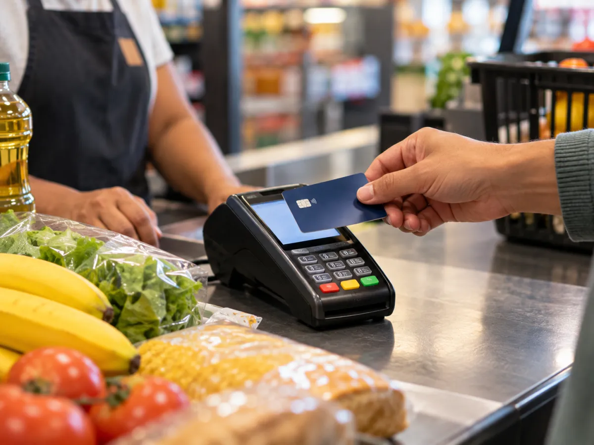Cliente realizando pagamento por aproximação