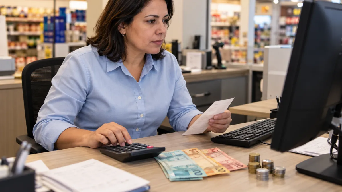 Conferência do fechamento de caixa